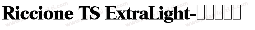 Riccione TS ExtraLight字体转换